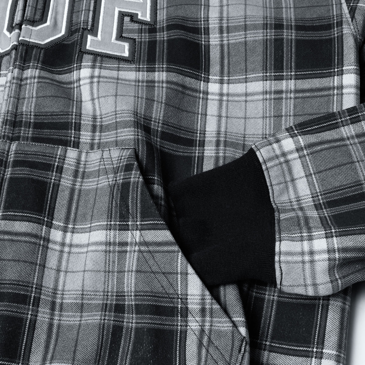 HUF Arch Plaid Full Zip Heavyweight Hoodie Black
