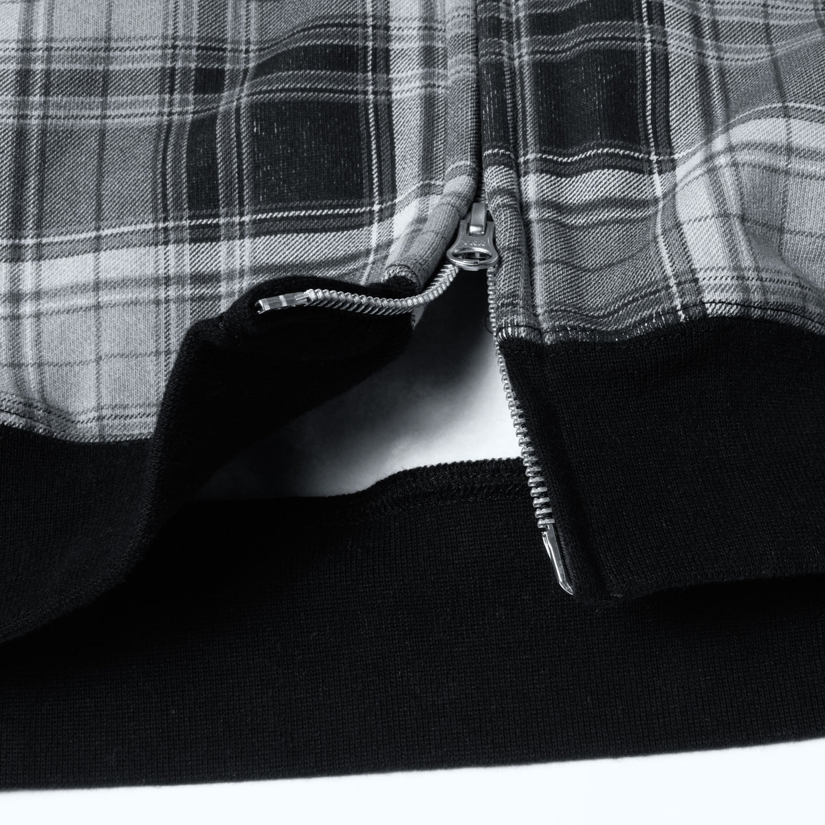HUF Arch Plaid Full Zip Heavyweight Hoodie Black