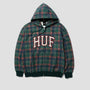 HUF Arch Plaid Full Zip Heavyweight Hoodie Forest