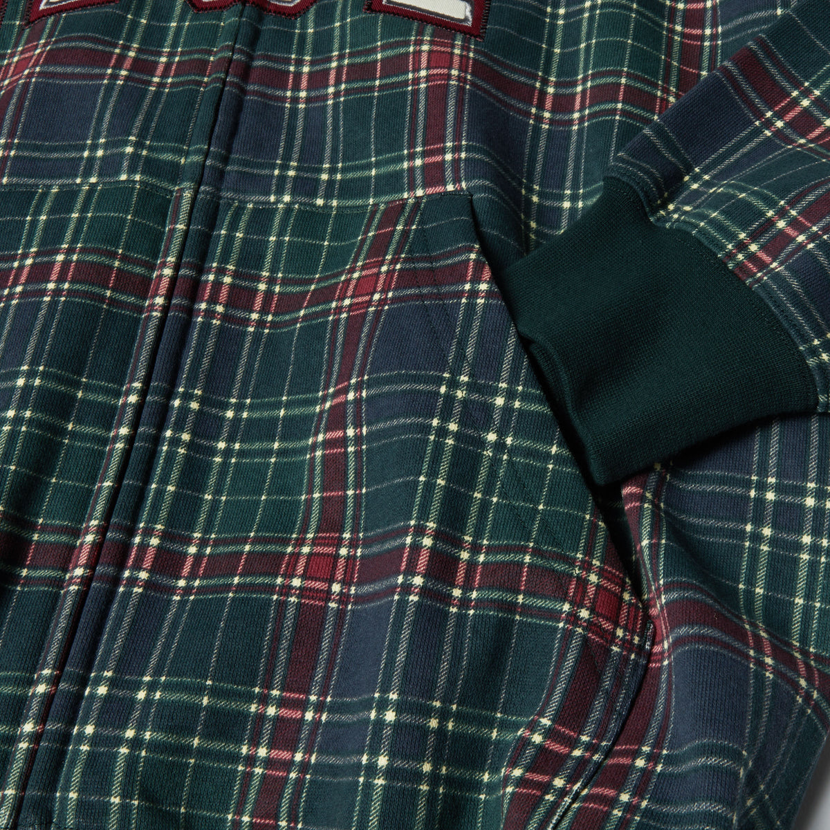 HUF Arch Plaid Full Zip Heavyweight Hoodie Forest