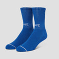 Load image into Gallery viewer, HUF Arched Fuck It Crew Sock Royal Blue
