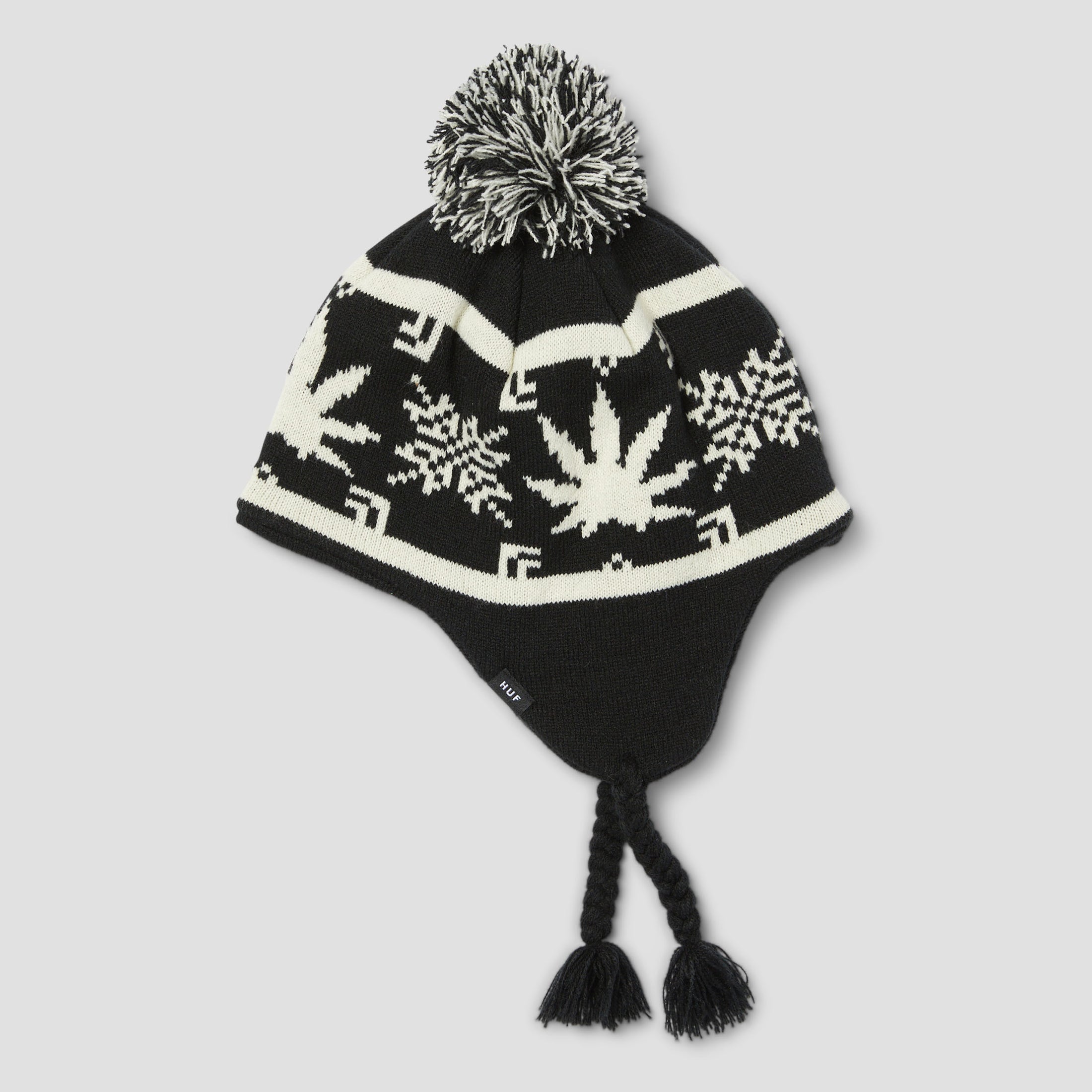 HUF Arctic Plantlife Braided Beanie Black
