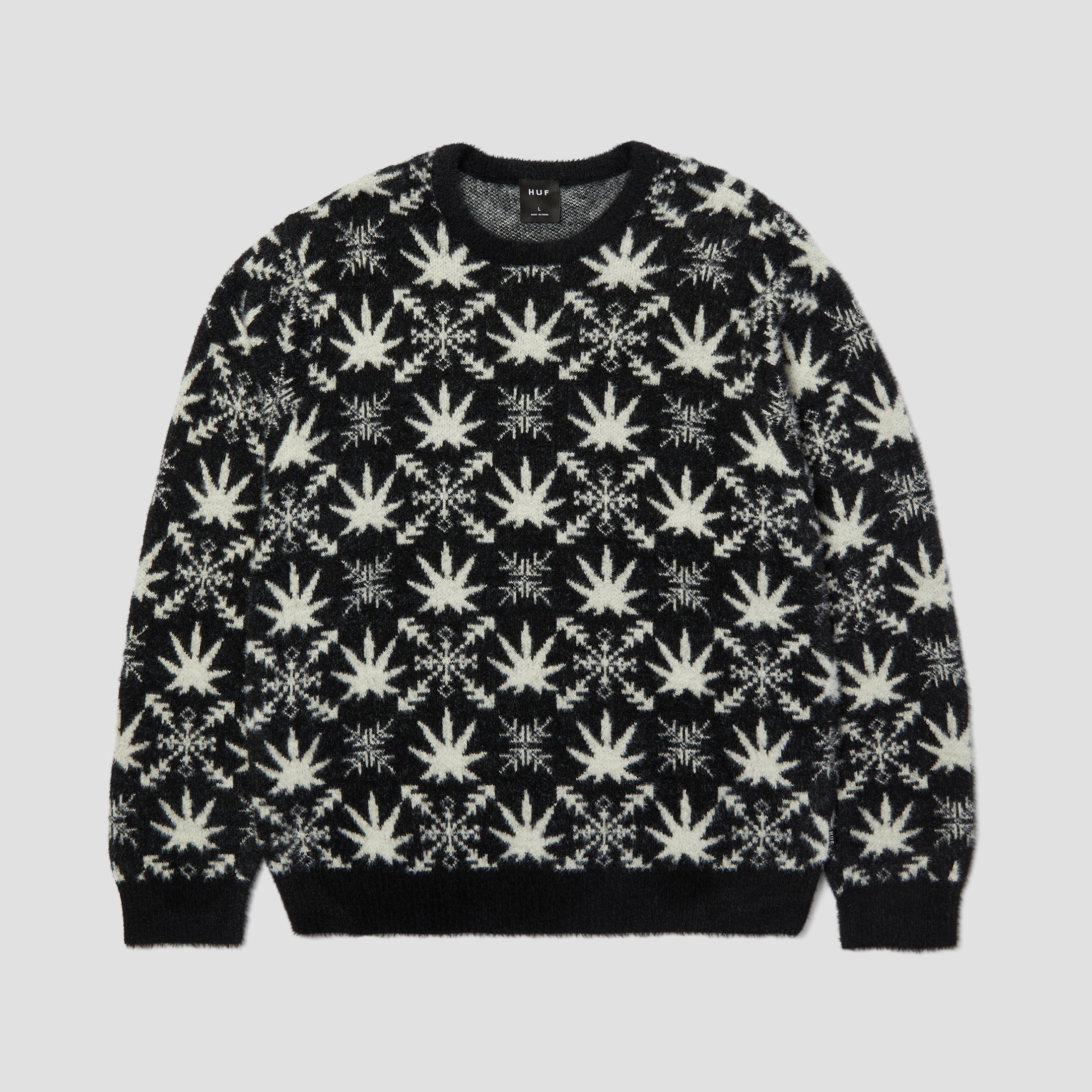 HUF Arctic Plantlife Crew Sweater Black