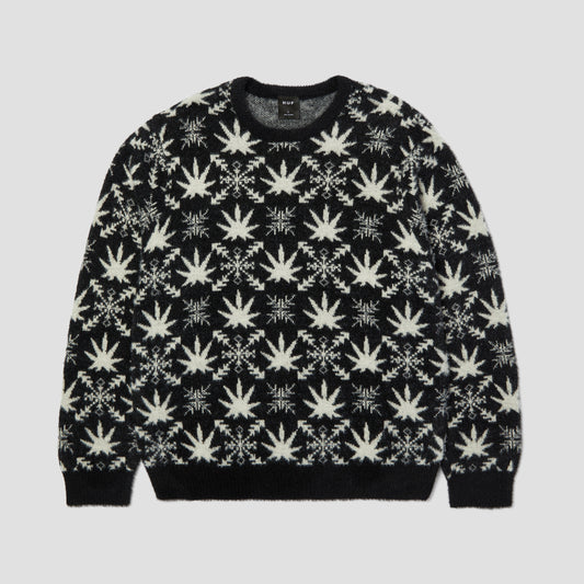 HUF Arctic Plantlife Crew Sweater Black