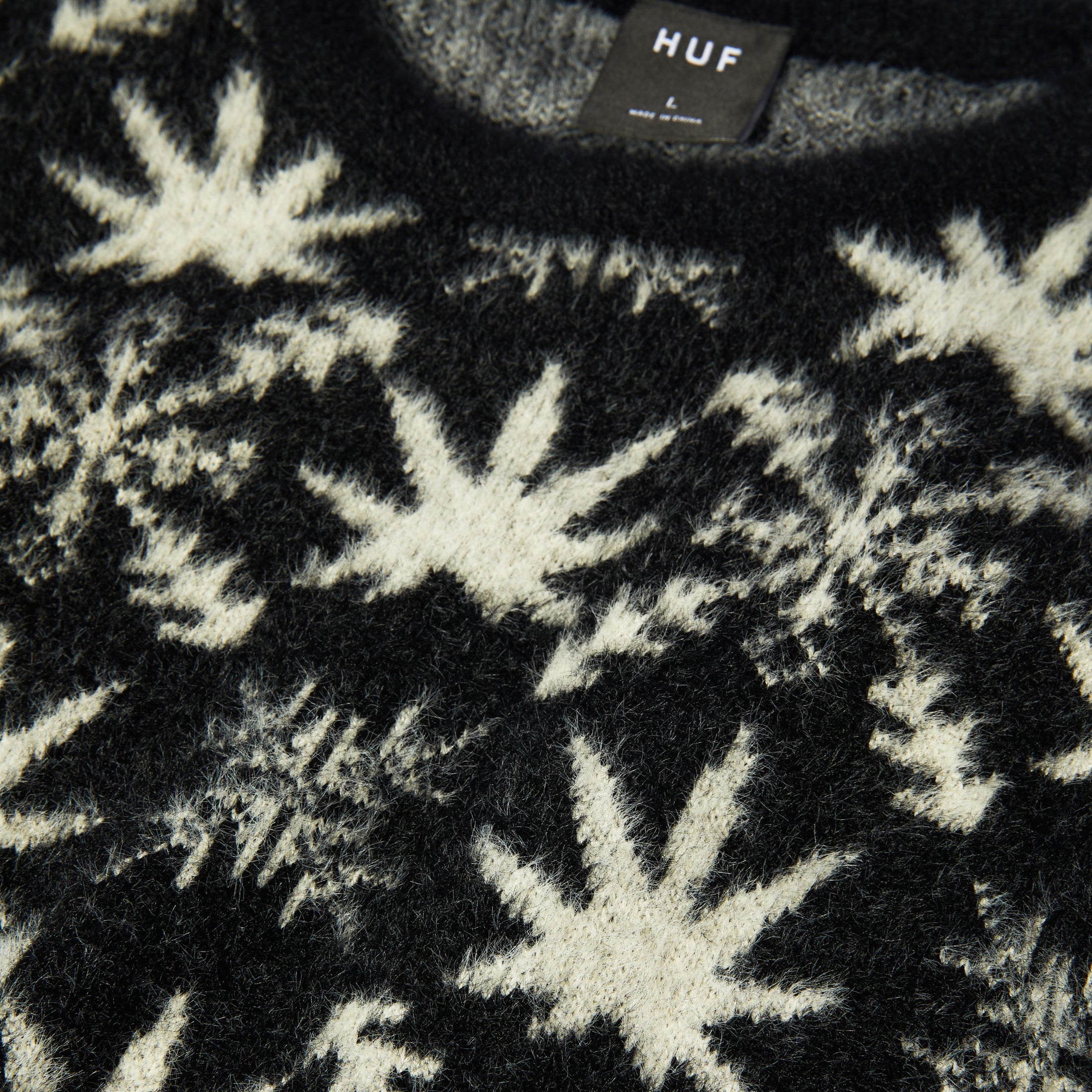 HUF Arctic Plantlife Crew Sweater Black