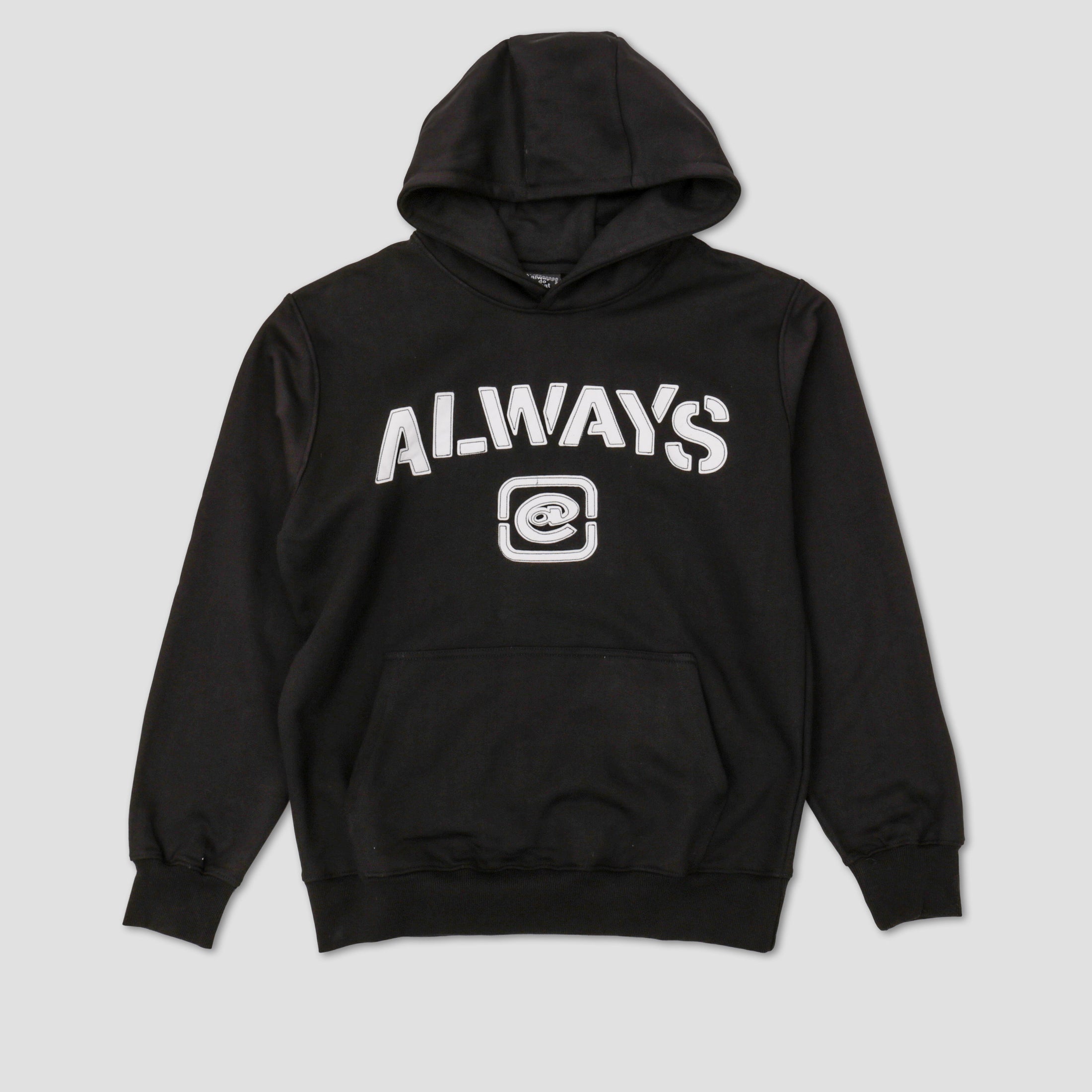 Always Stencil Pullover Hoodie Black