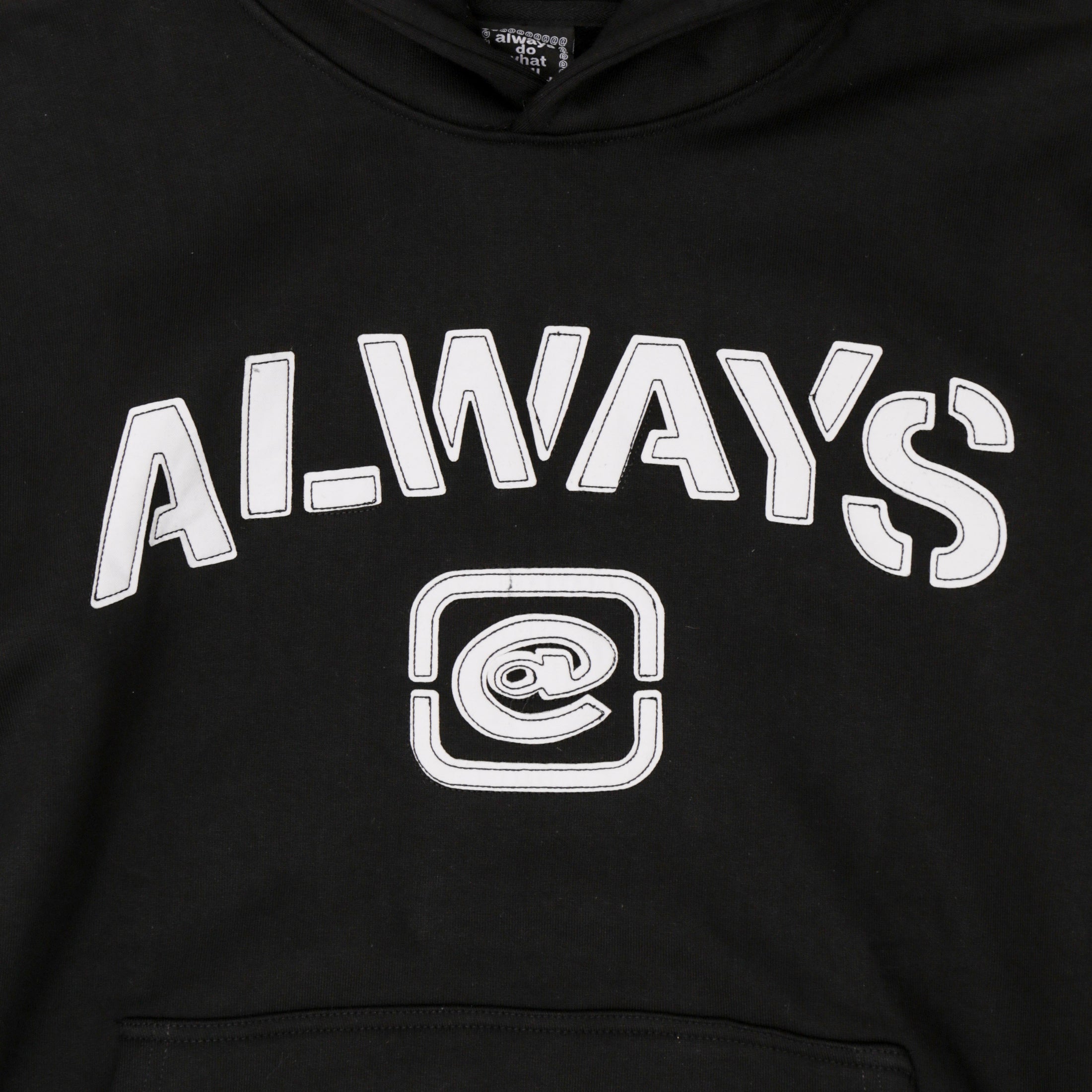 Always Stencil Pullover Hoodie Black