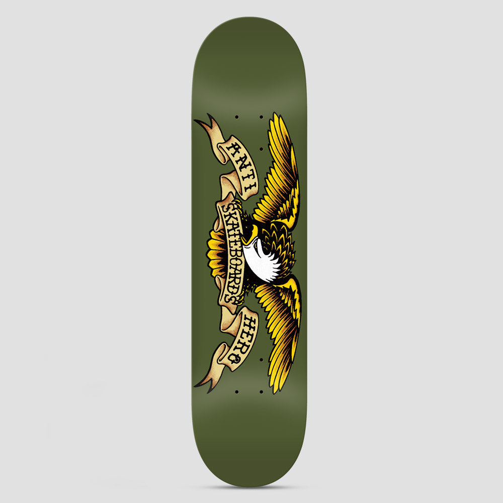 Anti Hero 8.38 Classic Eagle Skateboard Deck Olive