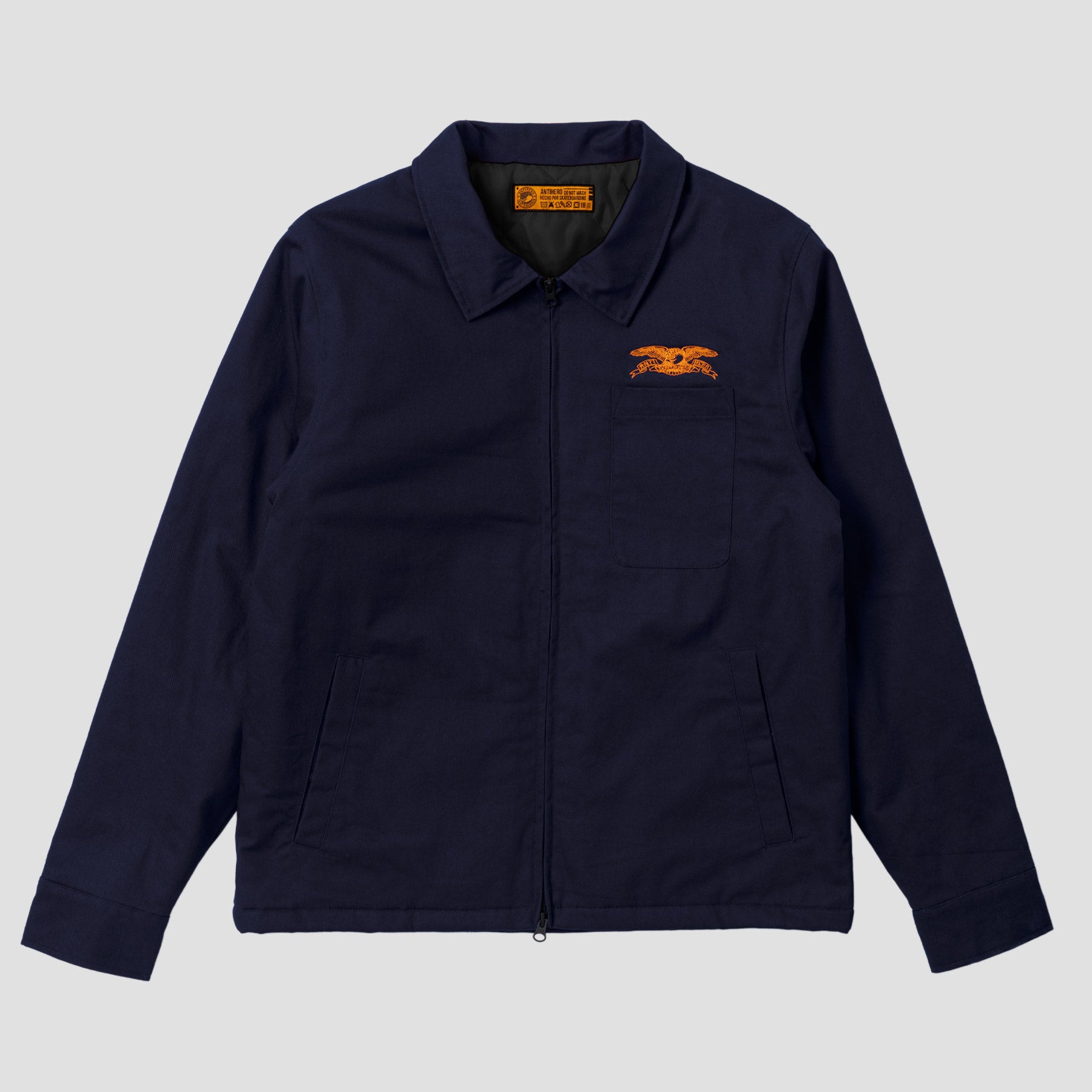 Anti Hero Basic Eagle Stash Jacket Navy / Orange
