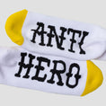 Load image into Gallery viewer, Anti Hero Eagle Socks White / Black / Yellow
