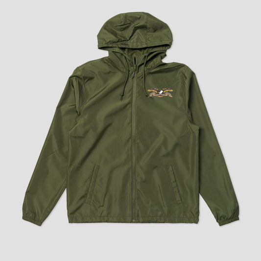 Anti Hero Lil Eagle Hooded Zip Up Jacket Army Green