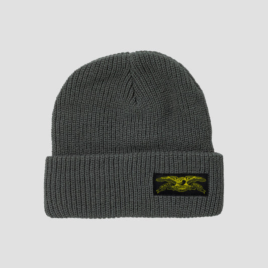 Anti Hero Stock Eagle Label Beanie Charcoal / Yellow