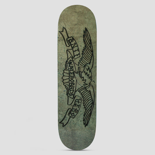 Anti Hero 8.5 Treasure Island Eagle Short Skateboard Deck Grey