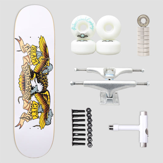 Anti Hero X Slam City Skates 8.25 Classic Eagle Vermin Skateboard Complete White With Tool