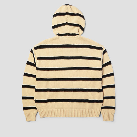 HUF Banks Full Zip Striped Hoodie Tan