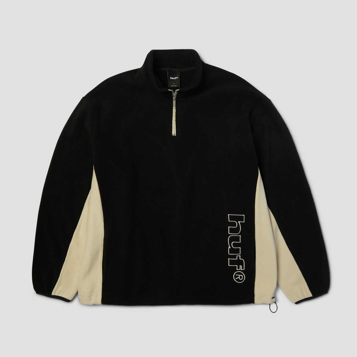 HUF Basecamp Quarter Zip Polar Fleece Black