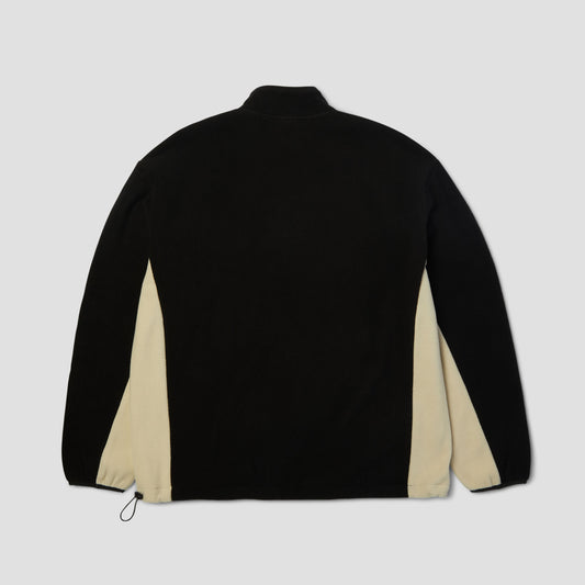 HUF Basecamp Quarter Zip Polar Fleece Black