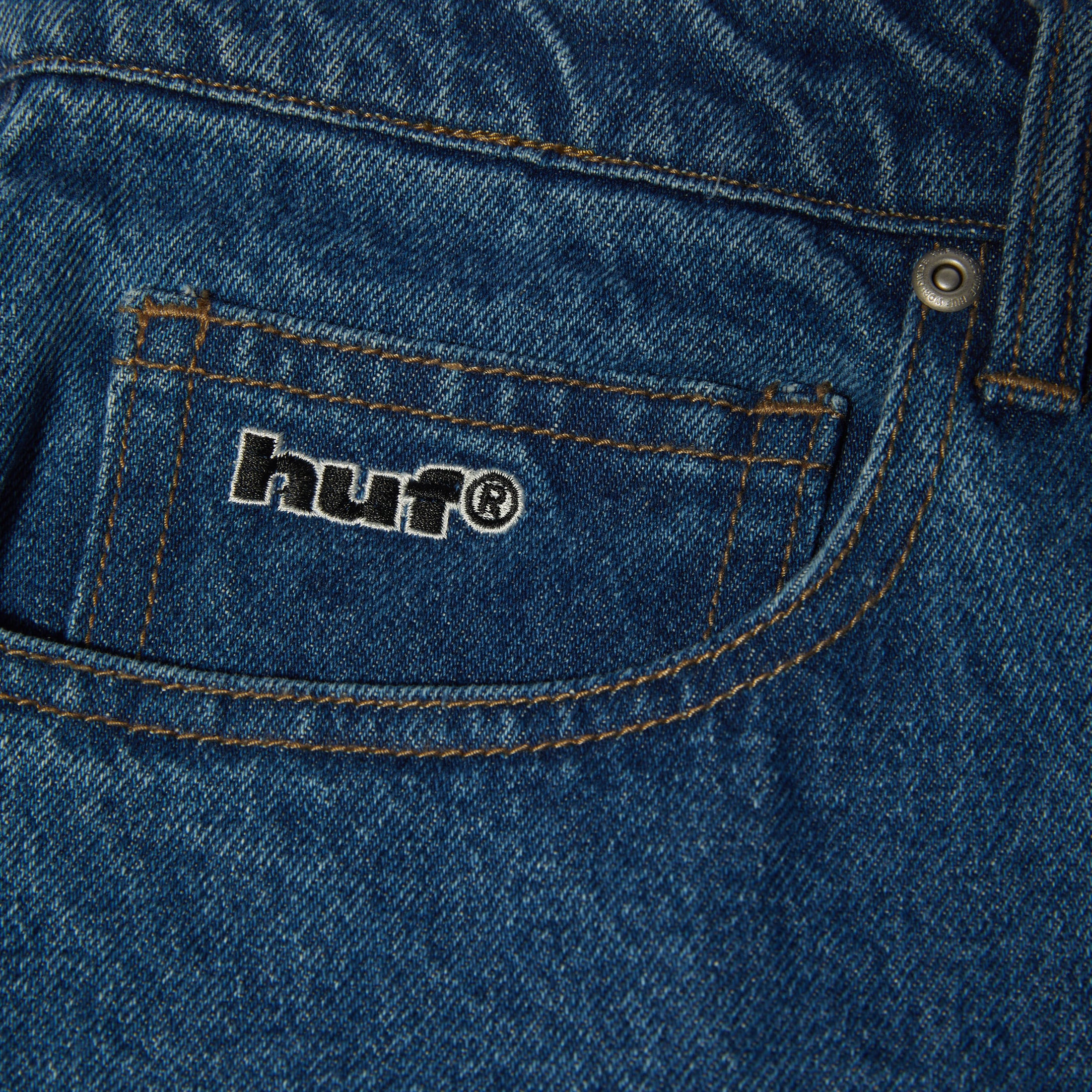 HUF Basic Ass Jeans Stone Wash Indigo