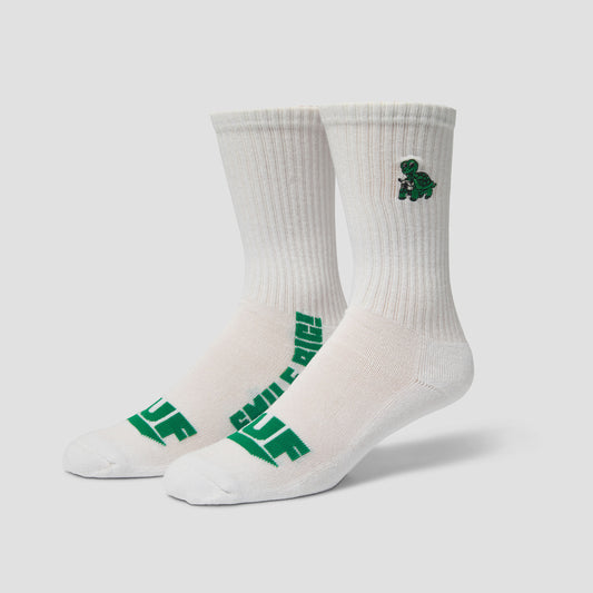 HUF Big Smile Crew Sock White