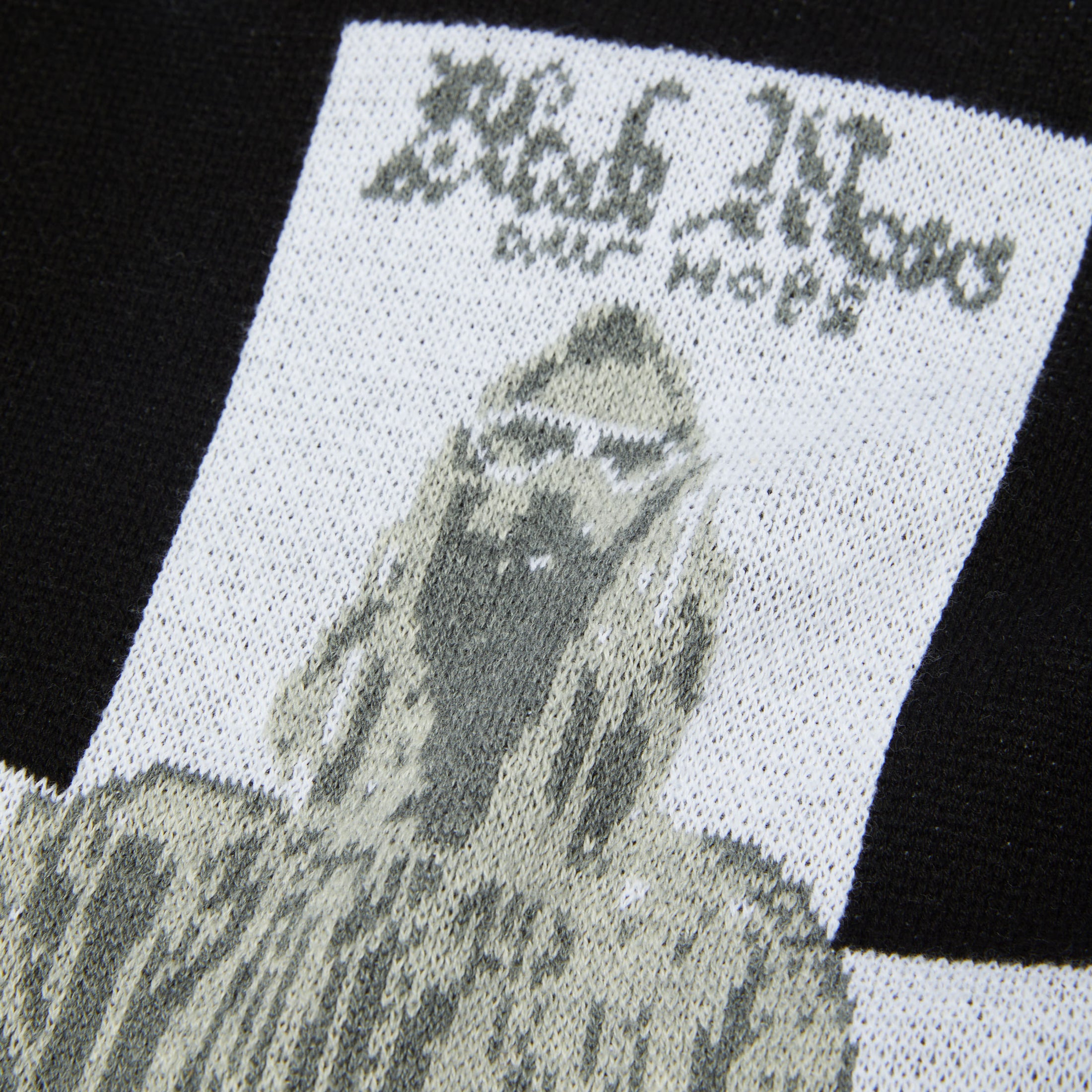 HUF X Isaac Hayes Black Moses Knit Sweater Crew Black
