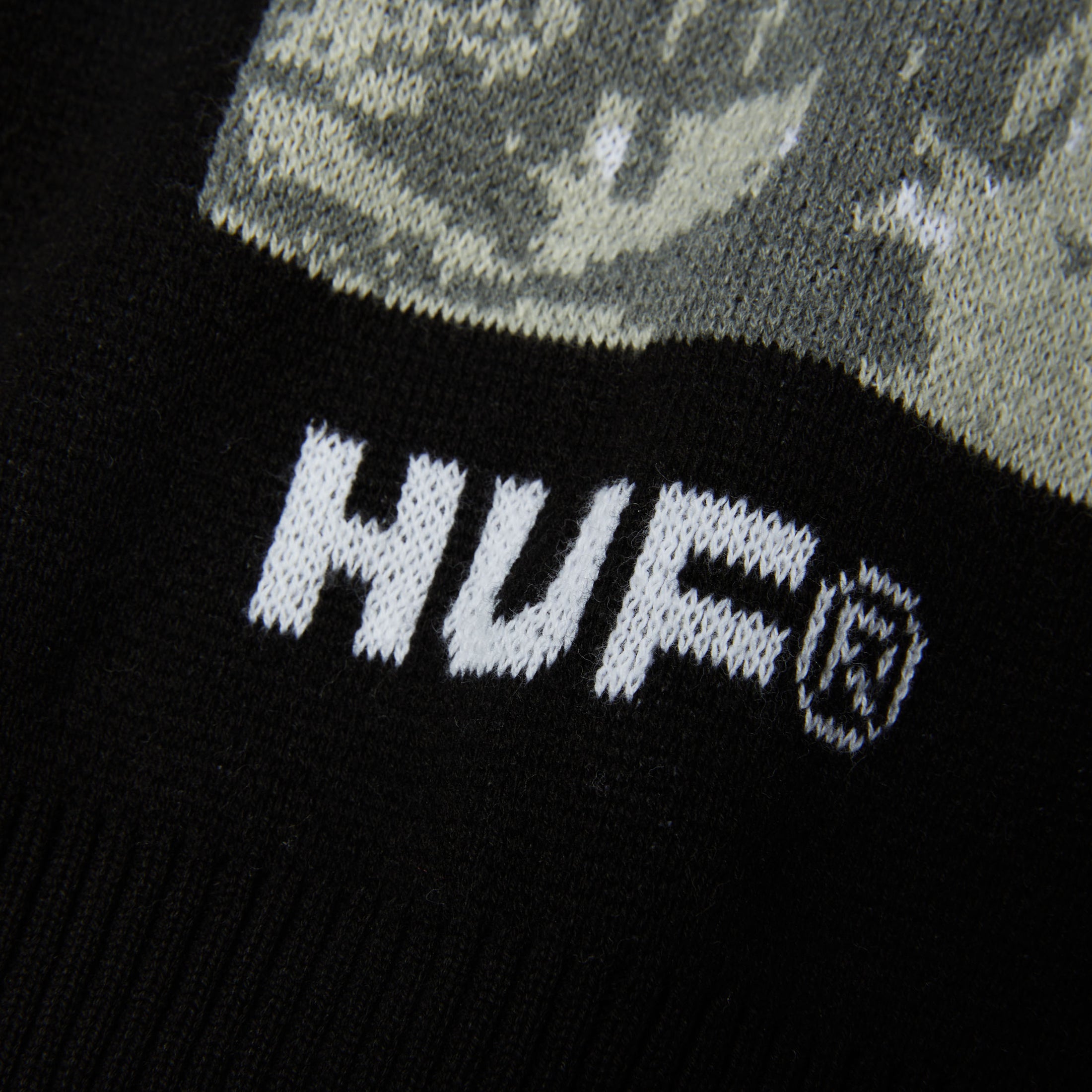 HUF X Isaac Hayes Black Moses Knit Sweater Crew Black