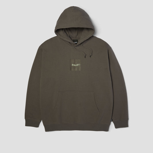 HUF Box Logo Pullover Hoodie Dark Earth / Brown