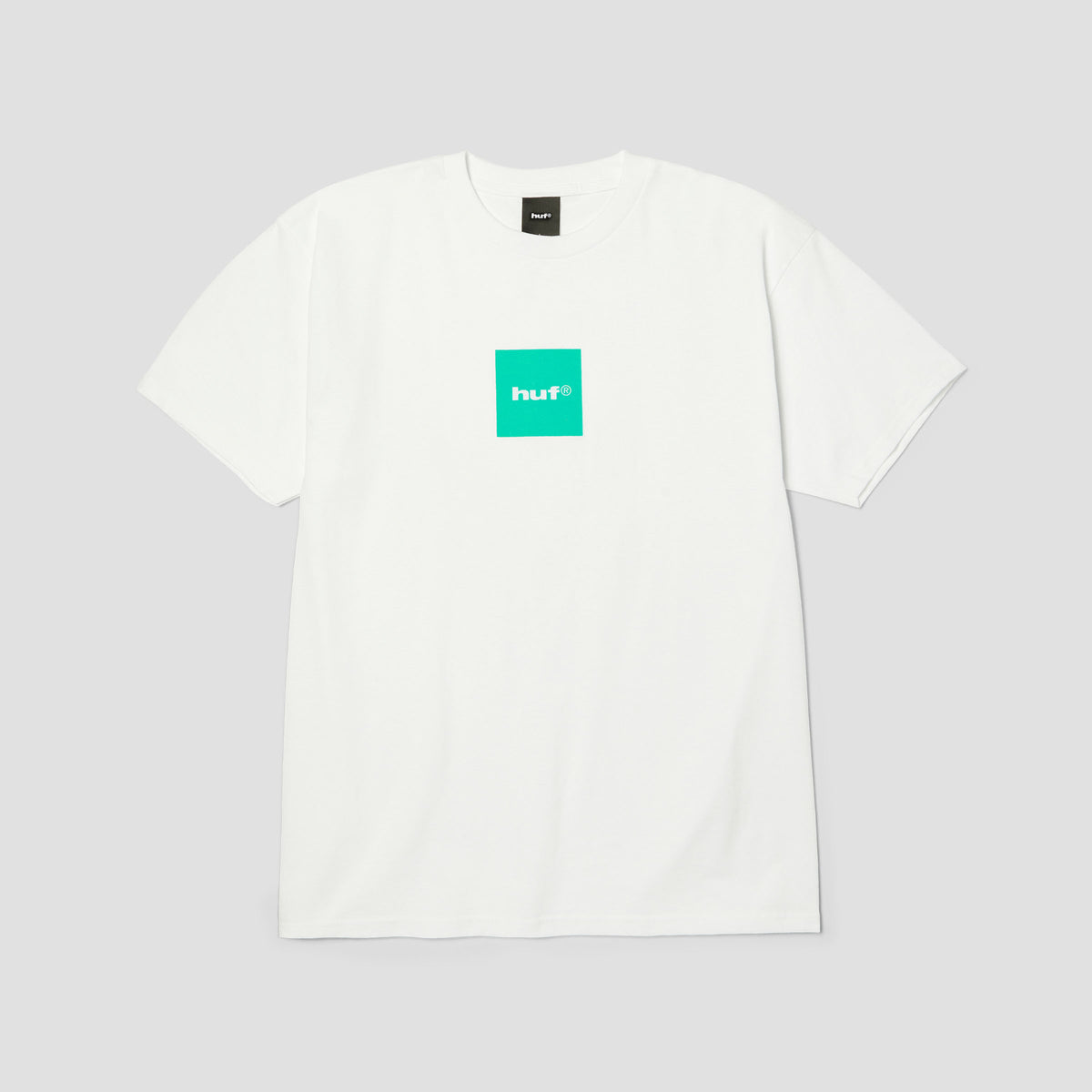 HUF Box Logo T-Shirt White / Teal