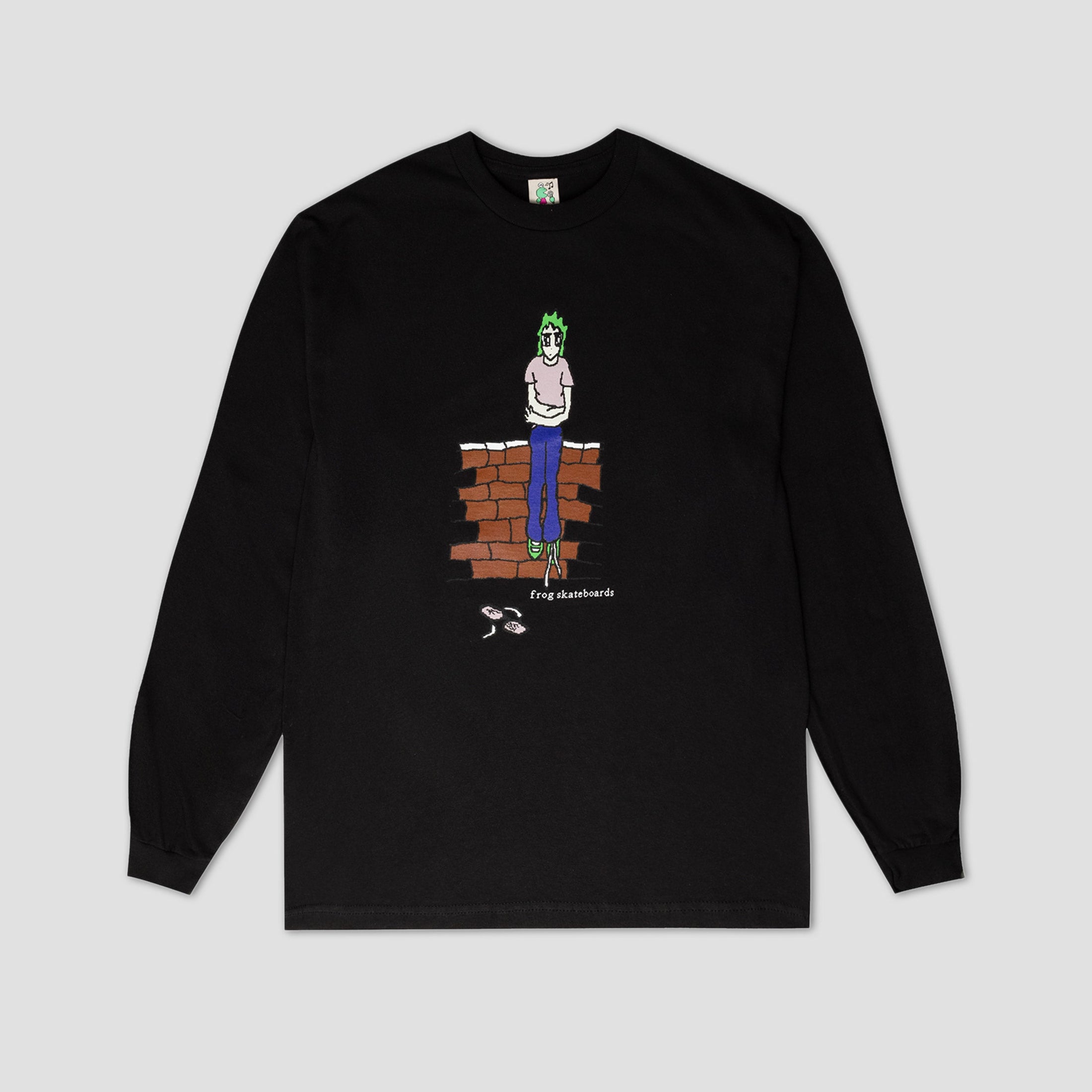 Frog Broken Glasses Longsleeve T-Shirt Black