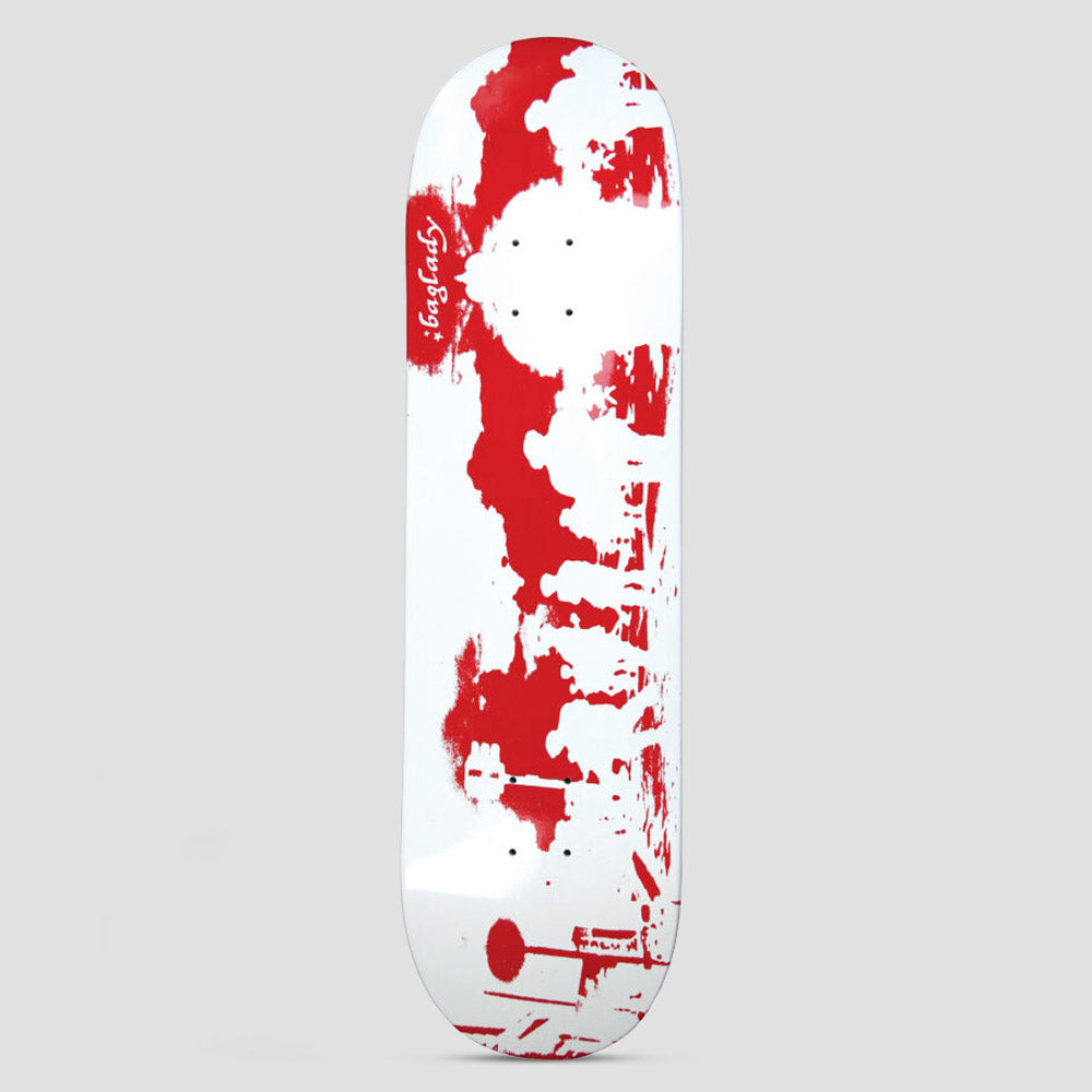 Baglady 8.25 Linger Skateboard Deck White Dip