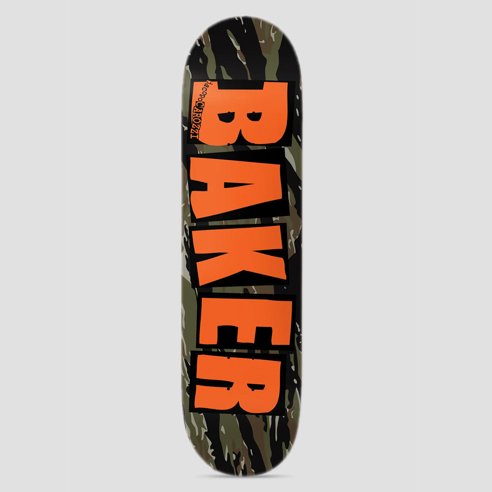 Baker 8.38 Jacopo Carozzi Brand Logo Tiger Stripe Twin Skateboard Deck