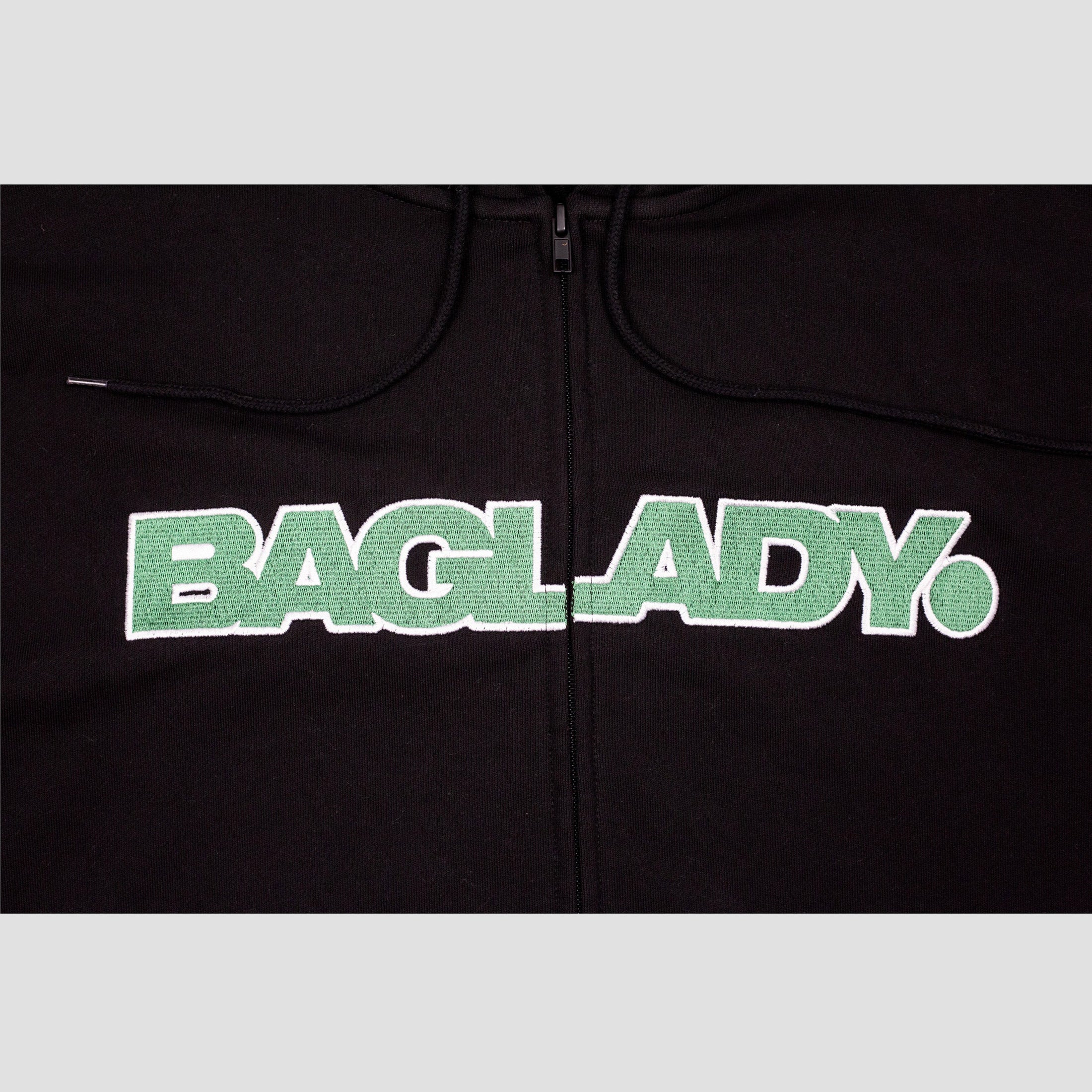 Baglady Full Zip Hood Black