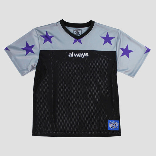 Always Micro Mesh Star Football Jersey Grey Purple
