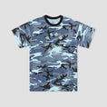 Load image into Gallery viewer, Bronze Old E Spiral T-Shirt Blue Camo
