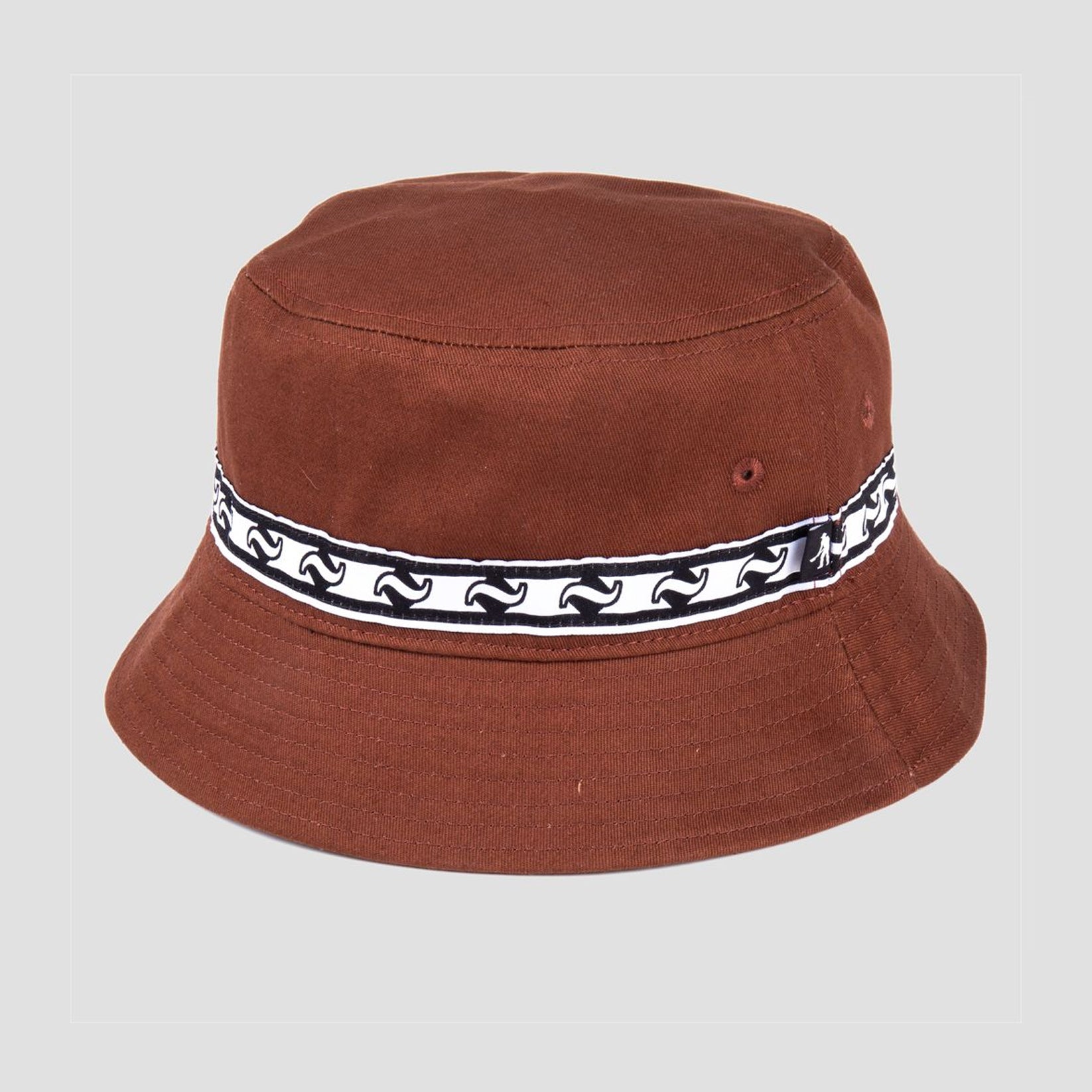 Passport Tilde Band Bucket Hat Brown