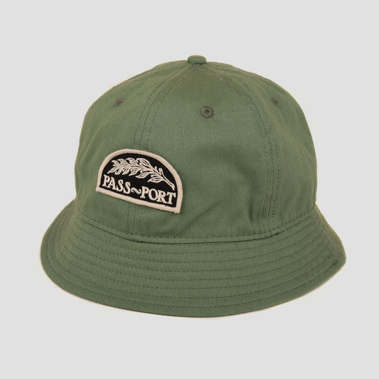 Passport Quill Patch 6 Panel Bucket Cap Sage Green