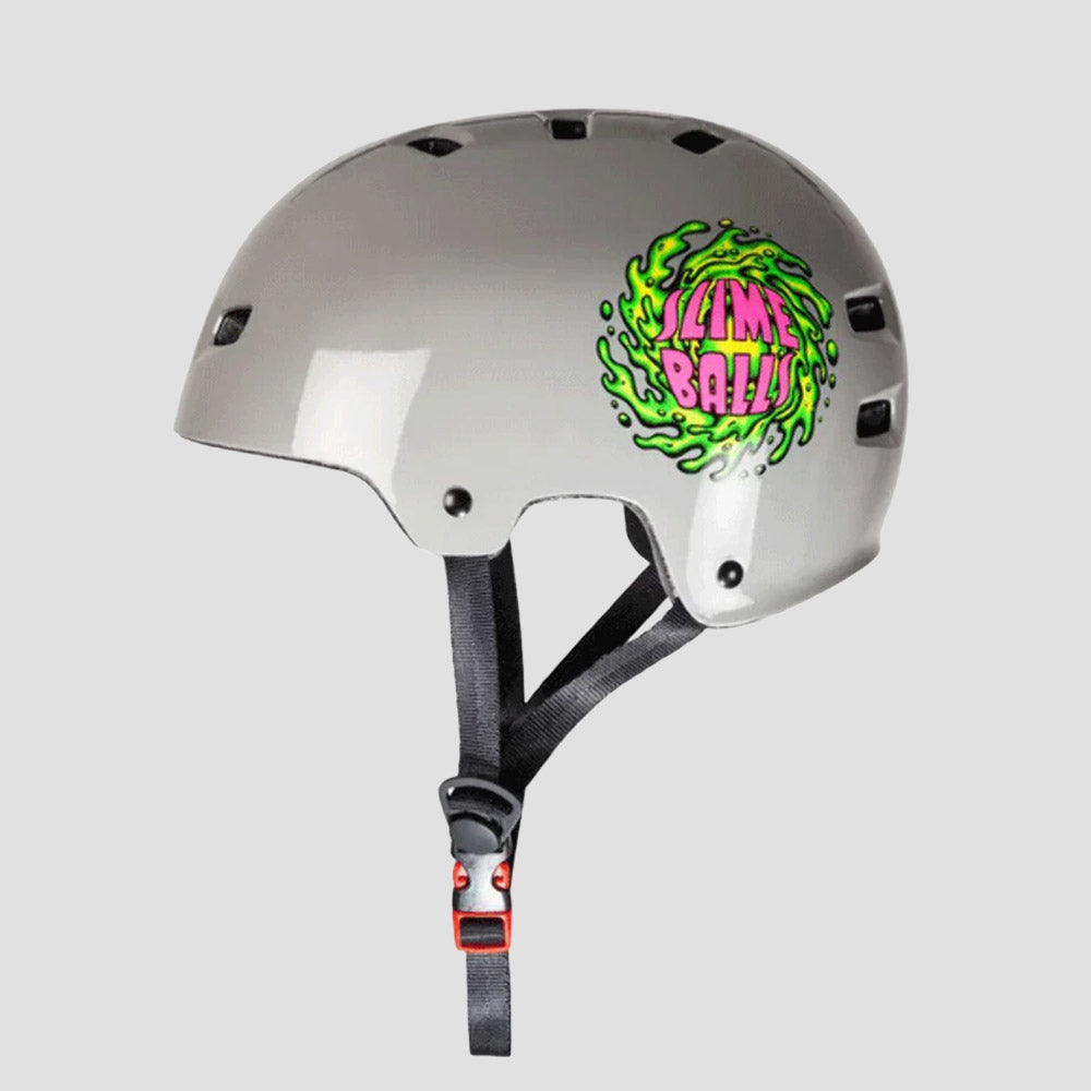Bullet x Slime Balls Logo Kids Helmet Grey