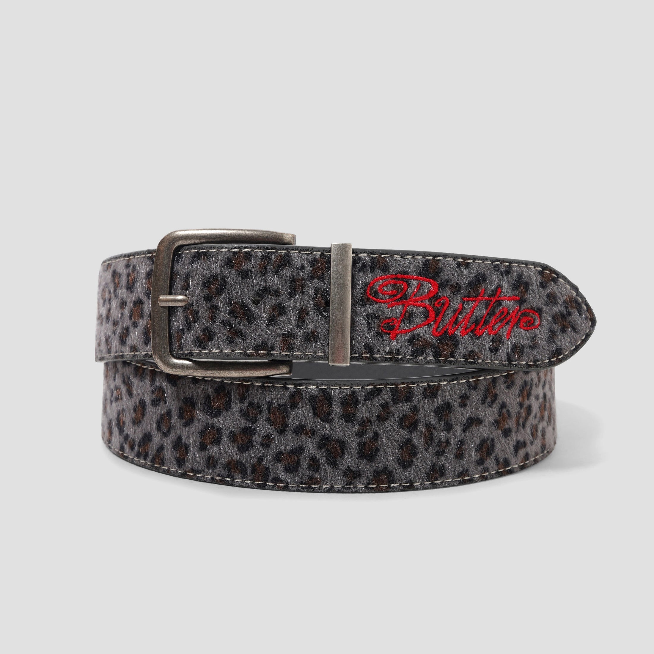 Butter Goods Animal Hide Belt Grey Leopard