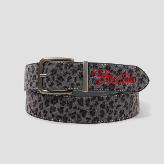 Butter Goods Animal Hide Belt Grey Leopard