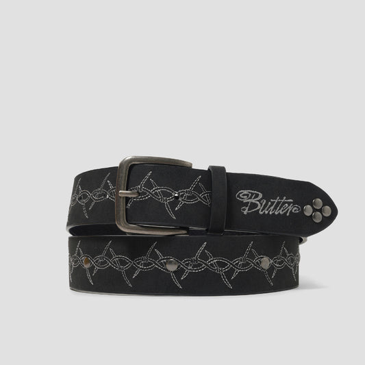 Butter Goods Barbed Wire Studded Belt Black