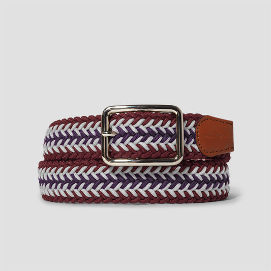 Butter Goods Braided Belt Burgundy