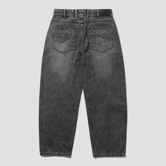 Butter Goods Drummer Baggy Denim Jeans Streaky Black