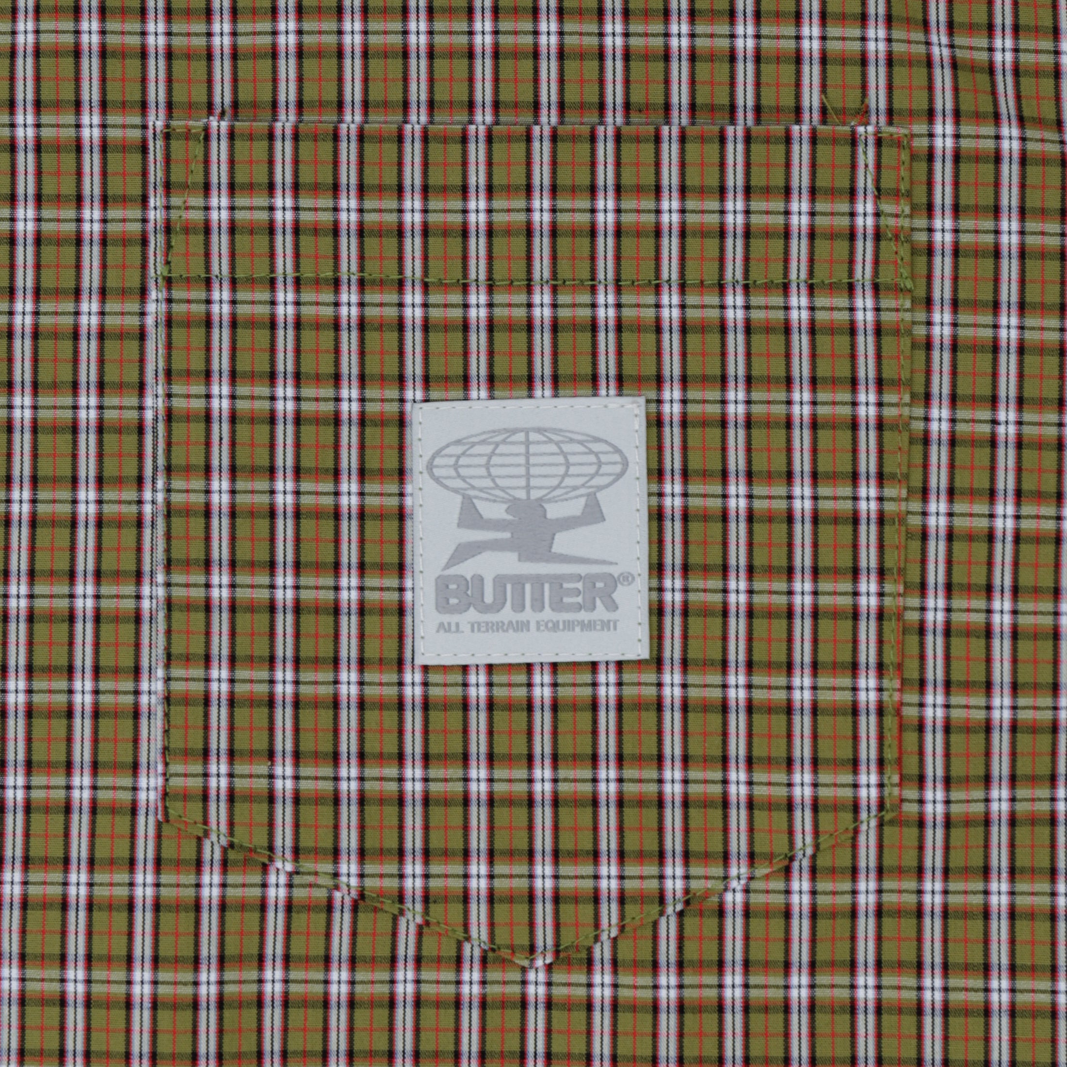 Butter Goods Equipment Shortsleeve Shirt Lime / Red