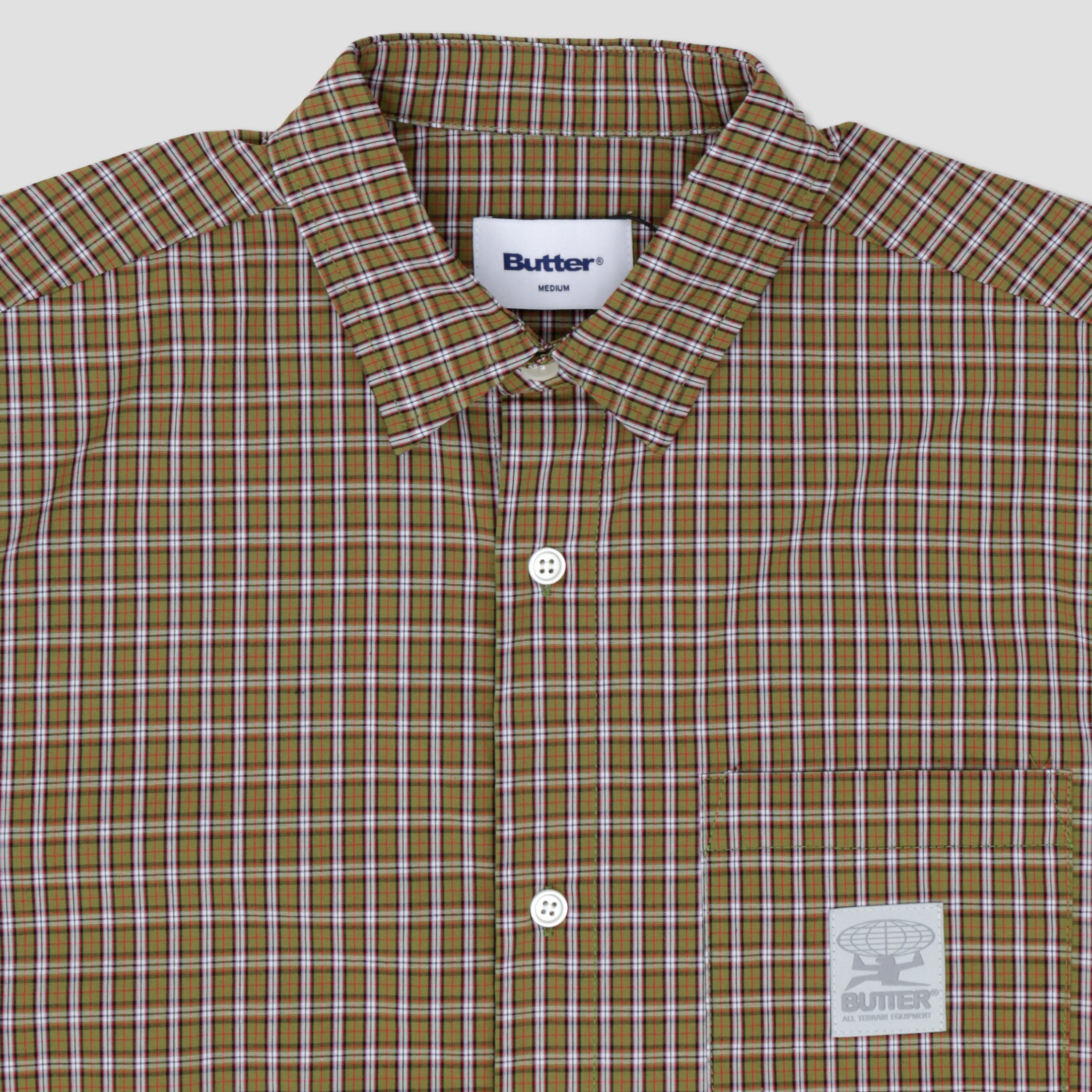 Butter Goods Equipment Shortsleeve Shirt Lime / Red