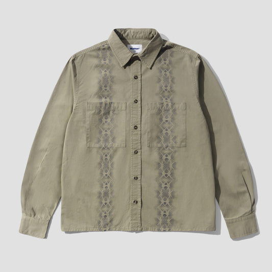 Butter Goods Fade Button Up Shirt Washed Fatigue
