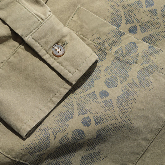 Butter Goods Fade Button Up Shirt Washed Fatigue