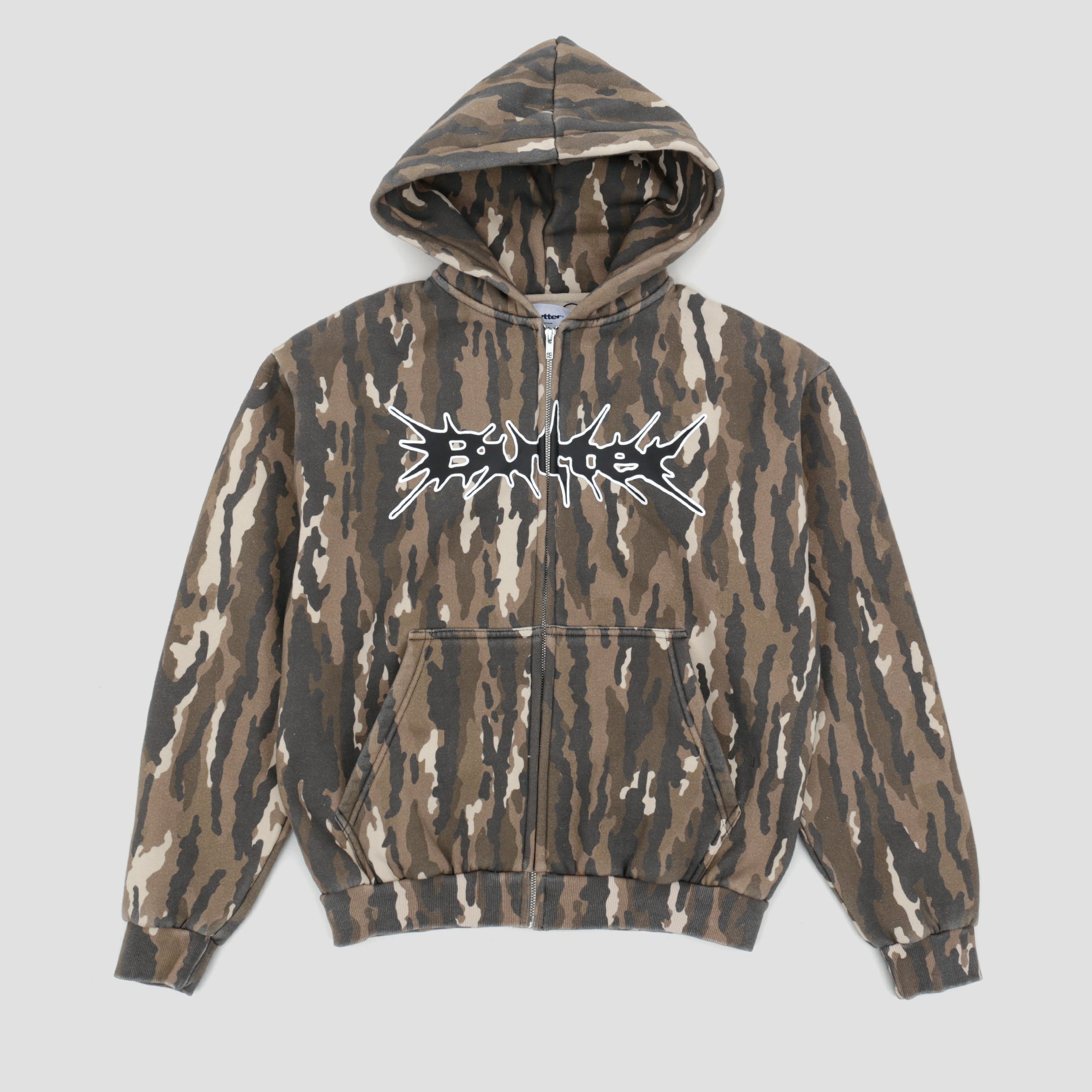 Butter Goods Nail Logo Zip Hood Frog Camo