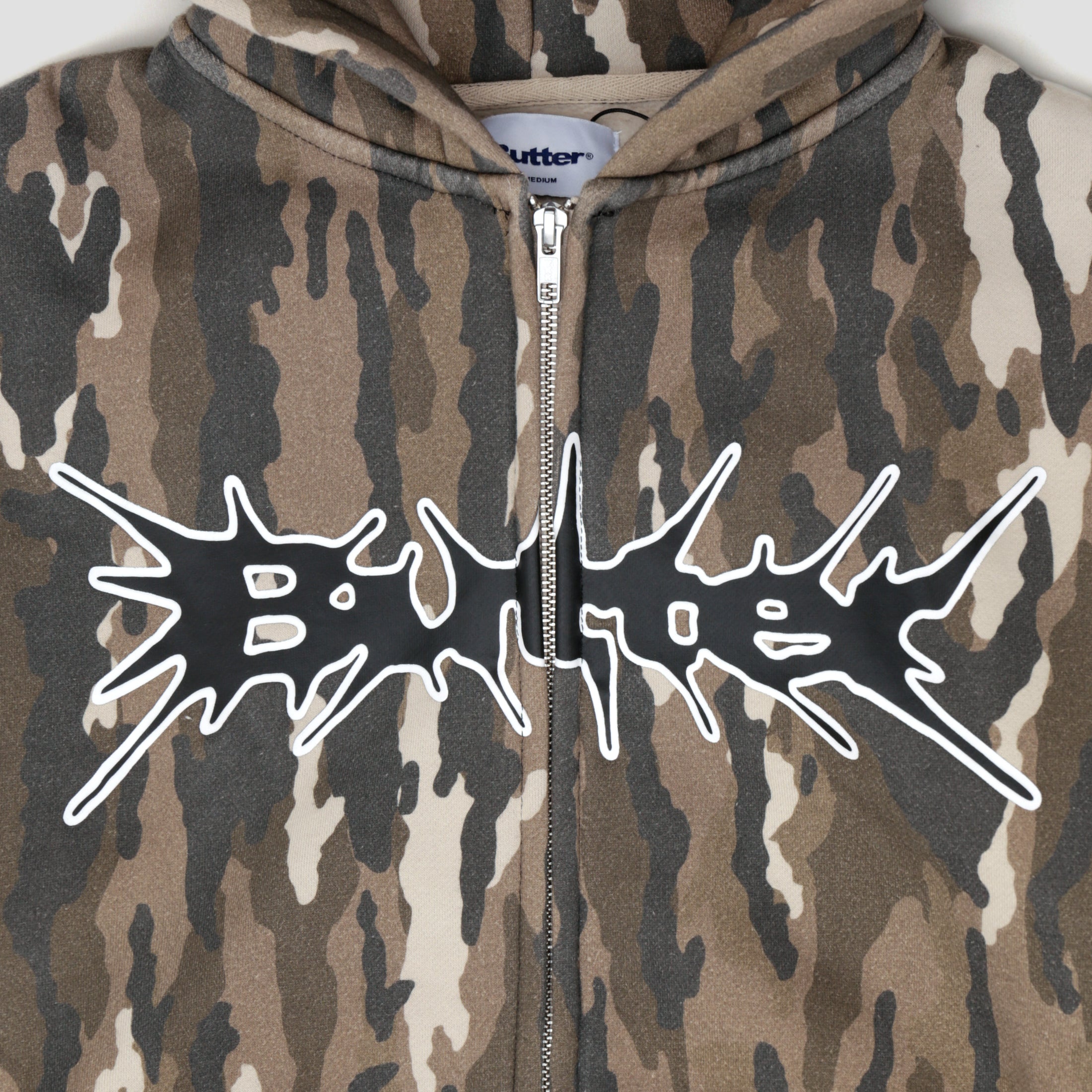 Butter Goods Nail Logo Zip Hood Frog Camo