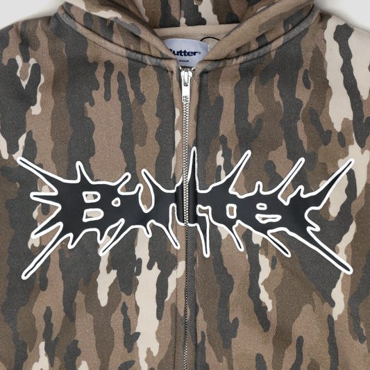 Butter Goods Nail Logo Zip Hood Frog Camo