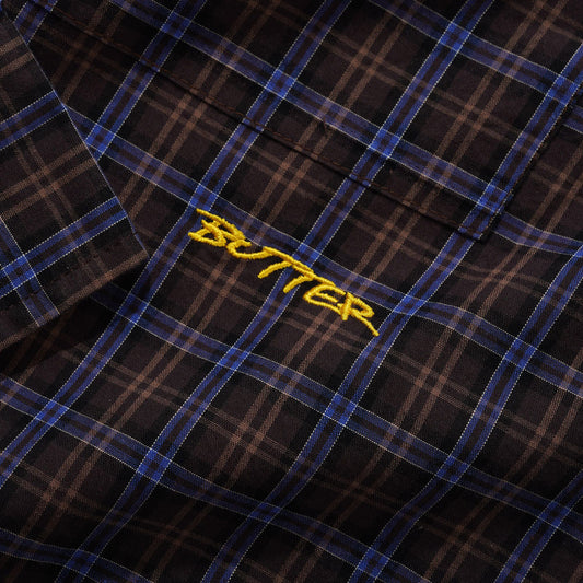 Butter Goods Plaid Shirt Brown / Cobalt