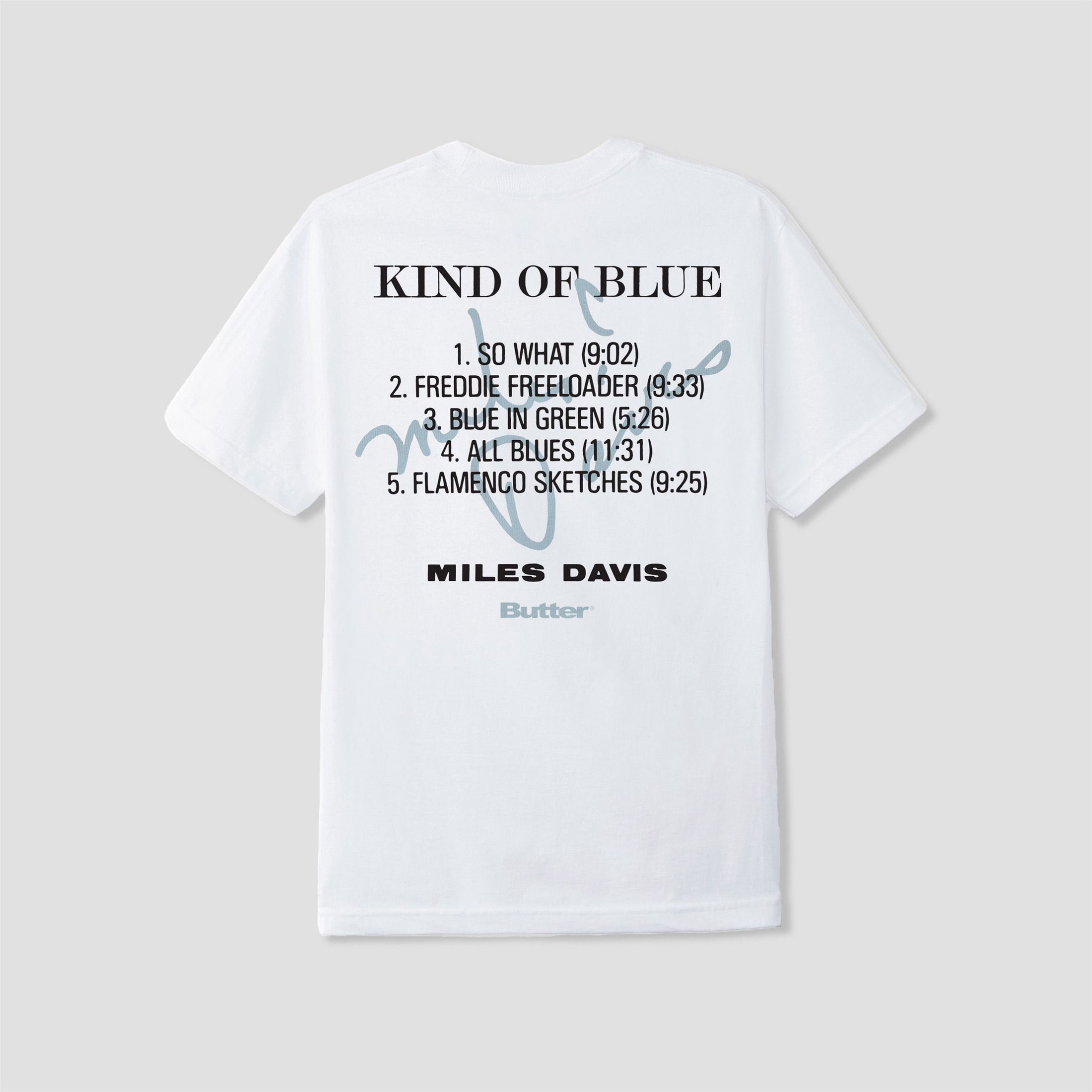 Butter Goods x Miles Davis Kind of Blue T-Shirt White